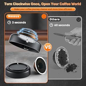   NESSUS-Refill-Kit-for-Reusable-Nespresso-Vertuo-Pods-Lid-Quick-Opener-for-Original-Seal-50PCS-Aluminum-Foil-Lids-Tamp-Press-Refillable-Vertuo-Capsules-Holder-and-Brush