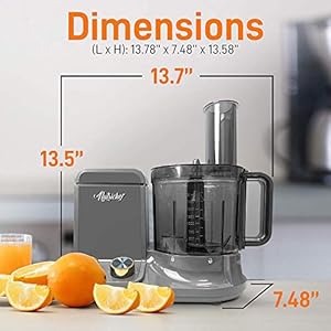 NutriChef Food Processor 2 Liter Capacity - Multipurpose & Ultra Quiet Powerful Motor - Includes 6 Attachment Blades - 12 Cup Capacity - Pre-Set Speed For Easy Use - Black Chrome & Space Gray NutriChef Food Processor 2 Liter Capacity Multipurpose Ultra Quiet Powerful Motor Includes 6 Attachment Blades 12 Cup Capacity Pre Set Speed For Easy Use Black Chrome Space Gray