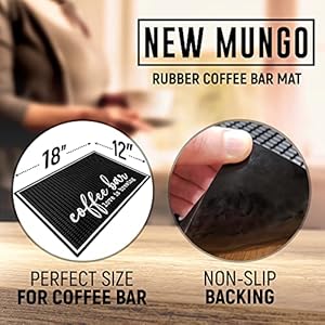 New mungo coffee bar mat coffee bar accessories for coffee station coffee accessories coffee bar decor coffee decor love is brewing coffee maker mat for countertops rubber mat 18×12  urban country home decor