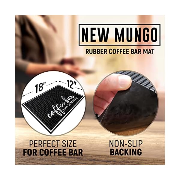 New mungo coffee bar mat coffee bar accessories for coffee station coffee accessories coffee bar decor coffee decor love is brewing coffee maker mat for countertops rubber mat 18×12  urban country home decor