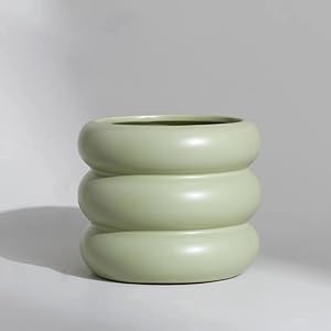 Ceramic Plant Pot Indoor, 4.5 Inch, Green