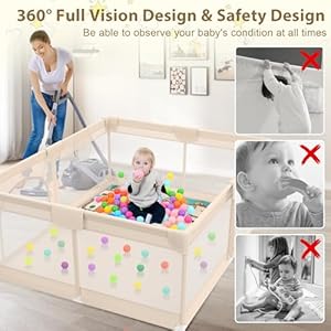 Playpenforbabiesandtoddlers79x71inchextralargebabygateplaypenwithsoftbreathablemeshcoverindoorandoutdoorbabyplayardportableplaypenforbabiesapricot  Urban Country Home Decor Playpen for babies and toddlers 79x71inch extra large baby gate play pen with soft breathable mesh cover indoor and outdoor baby playard portable playpen for babies apricot  urban country home decor