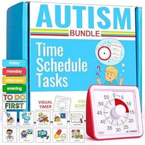 Autism & Prosperity Time Schedule Tasks – Autism Learning Materials, Special Education Autism Sensory Products, Sensory Toys for Kids with Autism, Visual Schedule for Kids with Autism Age 3 4 5 7 8 12