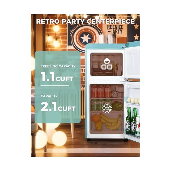   32-CuFt-Fridge-with-Freezer-Retro-Double-Door-Refrigerator-with-7-Level-Thermostat-Adjustable-Removable-Glass-Shelves-for-Bedroom-Office-Apartment-Dorm-Bar-Blue