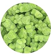 Green Gummy Bears Sugared, Green Candy Green Apple Flavored, The Hampton Popcorn & Candy Company,...