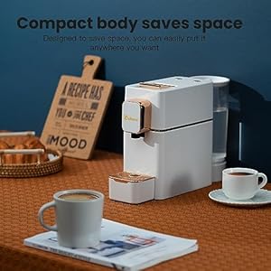 Espresso Machine for Coffee Capsules Compatible with Nespresso OriginalLine Machine Espresso Maker for Nespresso OriginalLine Bestpresso Coffee Capsules Peets Espresso more White