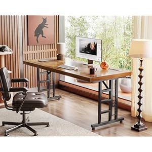 ODK 71 Inch Large Executive Computer Desk with Power Outlet, Thickened Wooden Office Desk, Modern Workstation Table, Long Writing Desk for Home Office, Business Furniture, Vintage ODK 71 Inch Large Executive Computer Desk with Power Outlet Thickened Wooden Office Desk Modern Workstation Table Long Writing Desk for Home Office Business Furniture Vintage