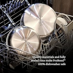 Hestan ProBond Professional Clad Stainless Steel All In One Pan 5 Quart with Helper Handle Induction Compatible