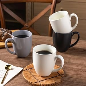   AmorArc-16oz-Coffee-Mugs-Set-of-6-Large-Ceramic-Coffee-Mugs-for-Man-Woman-Dad-Mom-Modern-Coffee-Mugs-Set-with-handle-for-TeaLatteCappuccinoCocoa-DishwasherMicrowave-Safe-Multi-Color