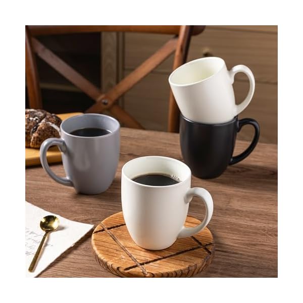   AmorArc-16oz-Coffee-Mugs-Set-of-6-Large-Ceramic-Coffee-Mugs-for-Man-Woman-Dad-Mom-Modern-Coffee-Mugs-Set-with-handle-for-TeaLatteCappuccinoCocoa-DishwasherMicrowave-Safe-Multi-Color