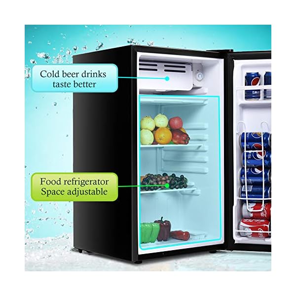   Safeplus-32-CuFt-Mini-Compact-Refrigerator-Under-Counter-Fridge-with-Small-Freezer-Removable-Glass-Shelves-Drinks-Food-Beer-Storage-for-Office-Dorm-or-Apartment