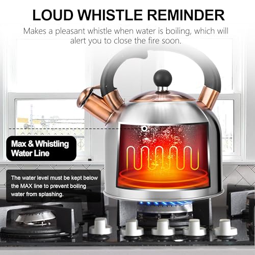 Susteasteakettle317qtwhistlingkettlewithergonomichandlepremiumstainlesssteelteapotsforstovetopchicvintageteapotwithcompositebaseworkforallstovetopssilver Urban Country Home Decor Susteas tea kettle 317qt whistling kettle with ergonomic handle premium stainless steel tea pots for stove top chic vintage teapot with composite base work for all stovetops silver urban country home decor