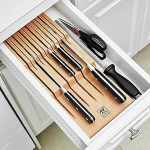 Zwilling drawer knife organizer 12 slot natural  urban country home decor