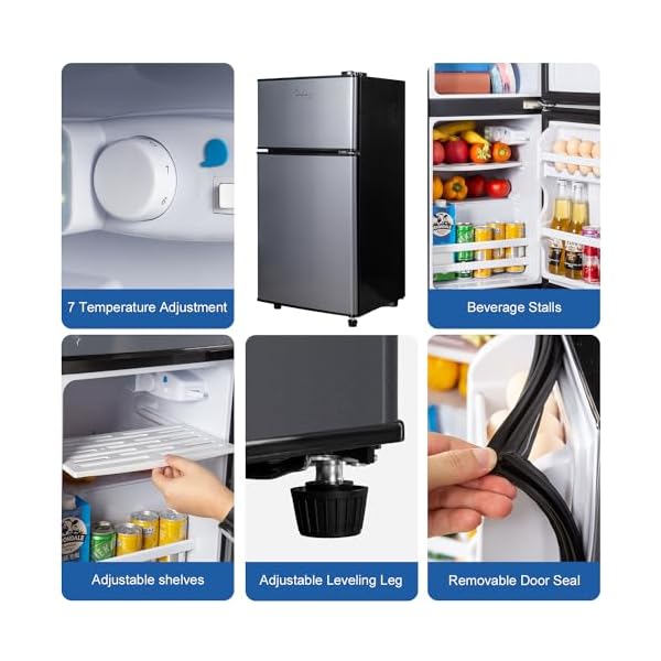   Mini-Fridge-with-Freezer-29-CuFt-Small-Fridge-Energy-Saving-Low-Noise7-Adjustable-Thermostat-Double-Door-Small-Refrigerator-for-Dorm-Bedroom-Office