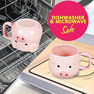   Pig-Coffee-Mug-14-oz-Ceramic-Novelty-Coffee-Mug-3D-Porcelain-Tea-Mug-for-Women-Christmas-Housewarming-Holiday-Birthday-Gifts-for-Women-Mom-Kids-Teacher-and-Best-Friend-Pink