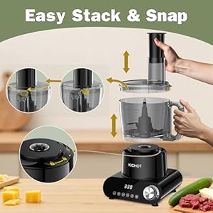 12 Cup Food Processor & Vegetable Chopper,French-Fry-Cutter, Stepless Speed,Digital Timer,Large Feed Chute,Ice Creshing,Chopping, Shredding, Slicing and Doughing,600W for Home Use,Black 12 Cup Food Processor Vegetable ChopperFrench Fry Cutter Stepless SpeedDigital TimerLarge Feed ChuteIce CreshingChopping Shredding Slicing and Doughing600W for Home UseBlack
