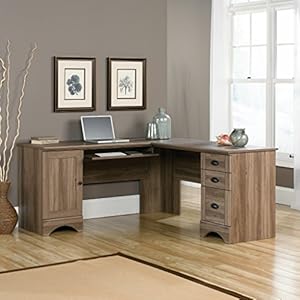 Sauderharborviewcomputerdesk6614dx6614wx3028hsaltoakfinish Urban Country Home Decor Sauder harbor view computer desk 6614d x 6614w x 3028h salt oak finish urban country home decor