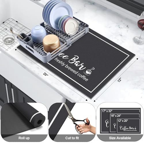 Findosom-Dish-Drying-Mat-12×20-Absorbent-Coffee-Bar-Mat-for-Countertops-Bar-Accessories-With-Cup-Pattern-for-Kitchen-Counter-Maker-Pot-Dining-Room-Decoration Findosom Dish Drying Mat 12×20 Absorbent Coffee Bar Mat for Countertops Bar Accessories With Cup Pattern for Kitchen Counter Maker Pot Dining Room Decoration
