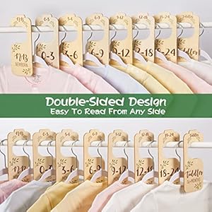   Baby-Closet-Dividers-for-Clothes-Organizer-Set-of-8-Beautiful-Wooden-Double-Sided-Baby-Clothes-Size-Hanger-Organizer-from-Newborn-to-24-Months-for-Boho-Nursery-Decor