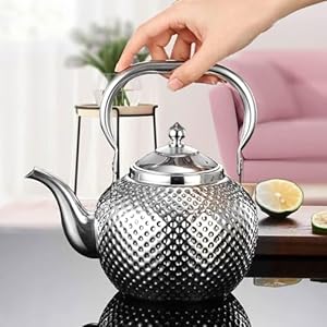 Sanqiahome1500mlteapotwithinfuserstainlesssteelwaterboilersliftinghandleteamakerwaterkettleforinductiongassilver Urban Country Home Decor Sanqiahome 1500ml teapot with infuser stainless steel water boilers lifting handle tea maker water kettle for inductiongas silver urban country home decor