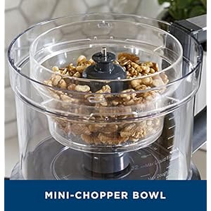 GE Food Processor | 12 Cup | Complete With 3 Feeding Tubes & Stainless Steel Accessories - 3 Discs + Dough Blade | 3 Speed | Great for Shredded Cheese, Chicken & More | Kitchen Essentials | 550 Watts GE Food Processor 12 Cup Complete With 3 Feeding Tubes Stainless Steel Accessories 3 Discs Dough Blade 3 Speed Great for Shredded Cheese Chicken More Kitchen Essentials 550 Watts