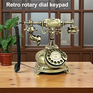 Vintagerotaryphoneretrobronzeworkinglandlinetelephonewithredialclassicdeskphoneforhomeofficehoteldecorfunctionaldecorativeretrotelephone Urban Country Home Decor Vintage rotary phone retro bronze working landline telephone with redial classic desk phone for home office hotel decor functional decorative retro telephone urban country home decor