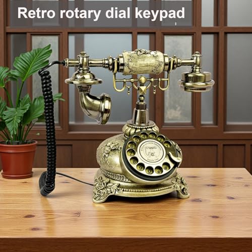 Vintagerotaryphoneretrobronzeworkinglandlinetelephonewithredialclassicdeskphoneforhomeofficehoteldecorfunctionaldecorativeretrotelephone Urban Country Home Decor Vintage rotary phone retro bronze working landline telephone with redial classic desk phone for home office hotel decor functional decorative retro telephone urban country home decor