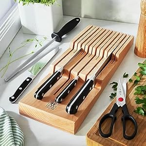 Zwilling drawer knife organizer 12 slot natural  urban country home decor