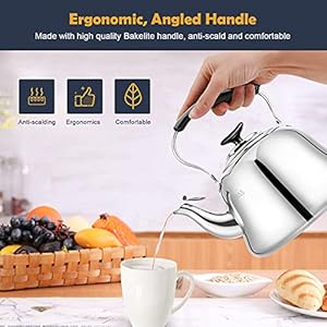  Tea-Kettle-Stovetop-Whistling-Teakettle-ClassicTeapot-Stainless-Steel-Tea-Pots-for-Stove-Top-with-Heat-resistant-Folding-Handle-Mirror-Finish-2-liters