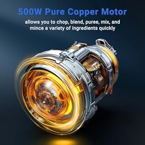 AMZCHEF Powerful Food Chopper Electric with S/S Bowl (12 Cup) & 2 Speed Modes, Electric Food Processor with 6 Sharp Blades Meat Grinder Vegetable Chopper for Family & Baby Use,500W AMZCHEF Powerful Food Chopper Electric with SS Bowl 12 Cup 2 Speed Modes Electric Food Processor with 6 Sharp Blades Meat Grinder Vegetable Chopper for Family Baby Use500W