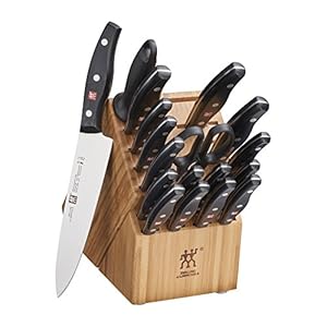 Zwilling twin signature knife block set 19 pc light brown  urban country home decor