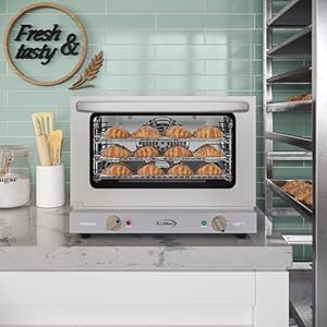 KoolMore 19 in. Countertop Convection Oven for Quarter-Size Pans with 3 Racks 1440W of Power in Stainless-Steel, 0.8 cu. ft. ETL Listed (KM-CTCO-08) KoolMore 19 in Countertop Convection Oven for Quarter Size Pans with 3 Racks 1440W of Power in Stainless Steel 08 cu ft ETL Listed KM CTCO 08