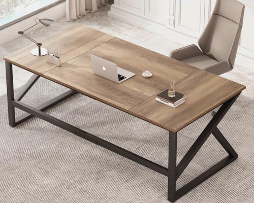 IBF-Large-Computer-Desk-Rustic-70-Inch-Long-Home-Office-Metal-Wood-Desk-Industrial-Big-2-Person-Table-for-Executive-Writing-Study-Gaming-Workstation-Farmhouse-Bedroom-PC-Laptop-Double-Desk IBF Large Computer Desk Rustic 70 Inch Long Home Office Metal Wood Desk Industrial Big 2 Person Table for Executive Writing Study Gaming Workstation Farmhouse Bedroom PC Laptop Double Desk