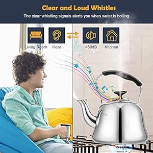   Tea-Kettle-Stovetop-Whistling-Teakettle-ClassicTeapot-Stainless-Steel-Tea-Pots-for-Stove-Top-with-Heat-resistant-Folding-Handle-Mirror-Finish-2-liters