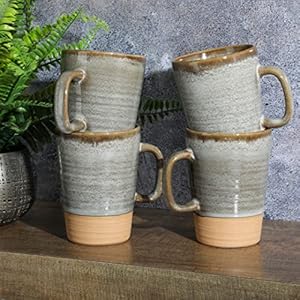   Gibson-Elite-4-Pack-Dreamweaver-Terracotta-Reactive-17-OZ-Mug-Set-Earthy-Brown