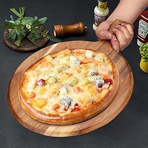   Acacia-Wood-Cutting-Board-with-Handle-Wooden-Chopping-Board-Round-Cutting-Boards-for-Kitchen-Decor-Large-Charcuterie-Board-Tray-Teak-Meat-Cheese-Board-Bread-Serving-Platter-Butcher-Block-Pizza-Board