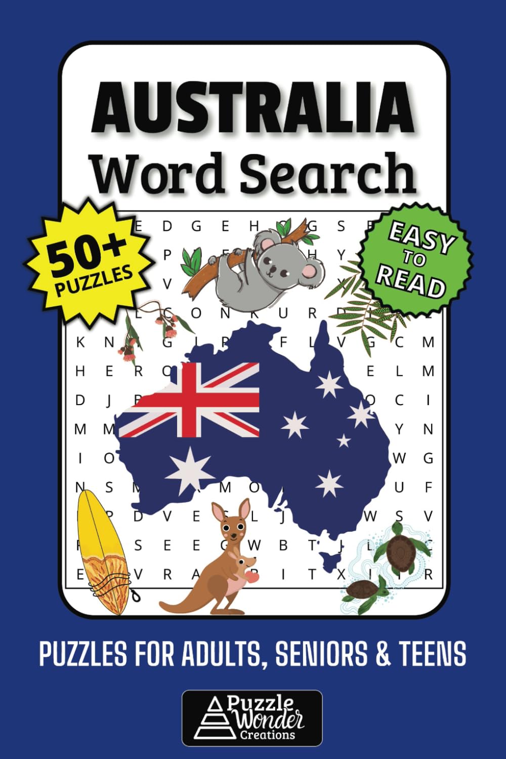 Australia Word Search Puzzle Book: Explore Down Under with Fun, Easy Puzzles! 🦘🏙️🐠