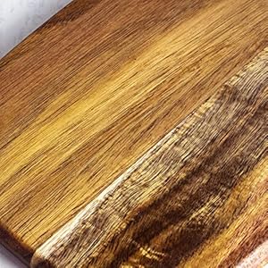 Totally bamboo rock branch acacia wood serving paddle wood cutting board with handle for kitchen and charcuterie boards  urban country home decor