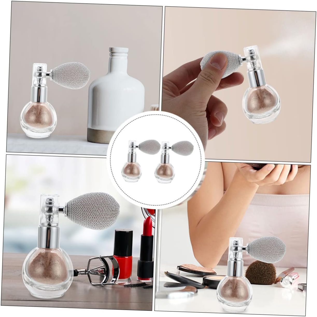 und Körper-Highlighter 2 Stück Glitzer-Highlighter-Make-up-Sprüher und stilvoll für abendliche -Events