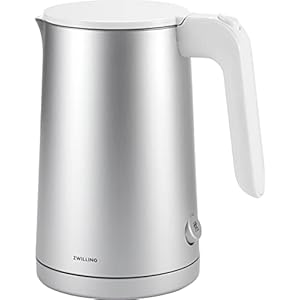 Zwilling enfinigy cool touch 1 liter electric kettle cordless tea kettle hot water silver  urban country home decor