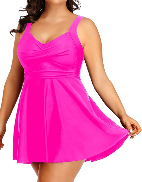 Tempt Me Women’s Plus Size Swim Dress – One Piece Swimsuits Tummy Control Bathing Suit Swimwear 2025