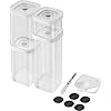 Zwilling fresh save cube set size s 6 piece storage set includes 3x cube s containers measuring spoon and nfc labels  urban country home decor