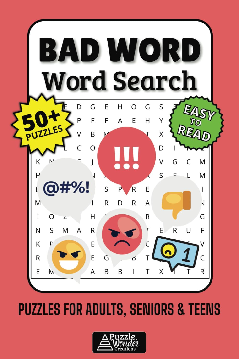 Bad Words Word Search: Hilariously Rude & Funny Puzzles (Easy-to-Read!) 😂🤭