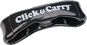 Click & Carry Grocery Bag Carrier, 1 Pack, Black - As seen on Shark Tank, Soft Cushion Grip, Hands Free Grocery Bag Carrier, Plastic Bag Holder, Haul Sports Gear, Click and Carry with Ease