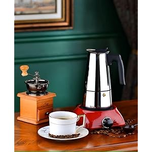 quick.simple.easy SEQ Stovetop Espresso Maker Stainless Steel Coffee Maker 6 Cups 10 oz Moka Pot Induction Espresso Pot FREE Coffee Spoon+1 sealing ring quicksimpleeasy SEQ Stovetop Espresso Maker Stainless Steel Coffee Maker 6 Cups 10 oz Moka Pot Induction Espresso Pot FREE Coffee Spoon1 sealing ring