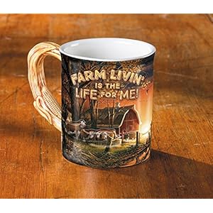 Farm Living is The Life for Me Sculpted Mug by Terry Redlin