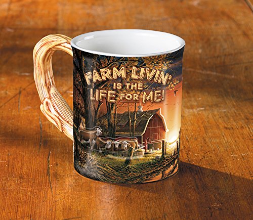Farmlivingisthelifeformesculptedmugbyterryredlin Urban Country Home Decor Farm living is the life for me sculpted mug by terry redlin urban country home decor