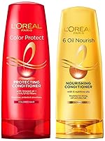 L’Oreal Paris 6 Oil Nourish Conditioner, 175ml (With 10% Extra) and Color Protect Fresh Conditioner, 175ml (With 10% Extra), 2 Count