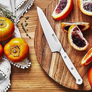 Zwilling pro le blanc 55 inch fine edge prep knife razor sharp blade white polymer handle made in germany  urban country home decor