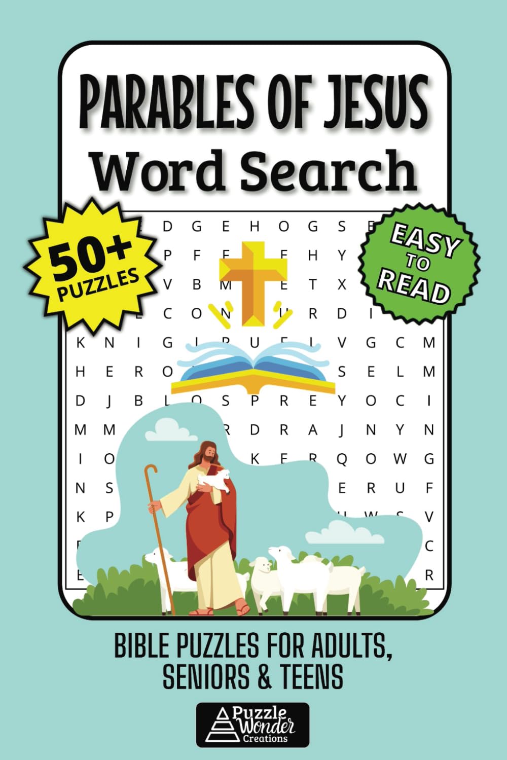 Parables Jesus, Word Search, Bible Puzzle, Easy Read, Senior Puzzle, Adult Puzzle, Teen Puzzle, Faith Game, Bible Study, Jesus Teaching, Christian Gift, Large Print, Biblical Story, Inspirational